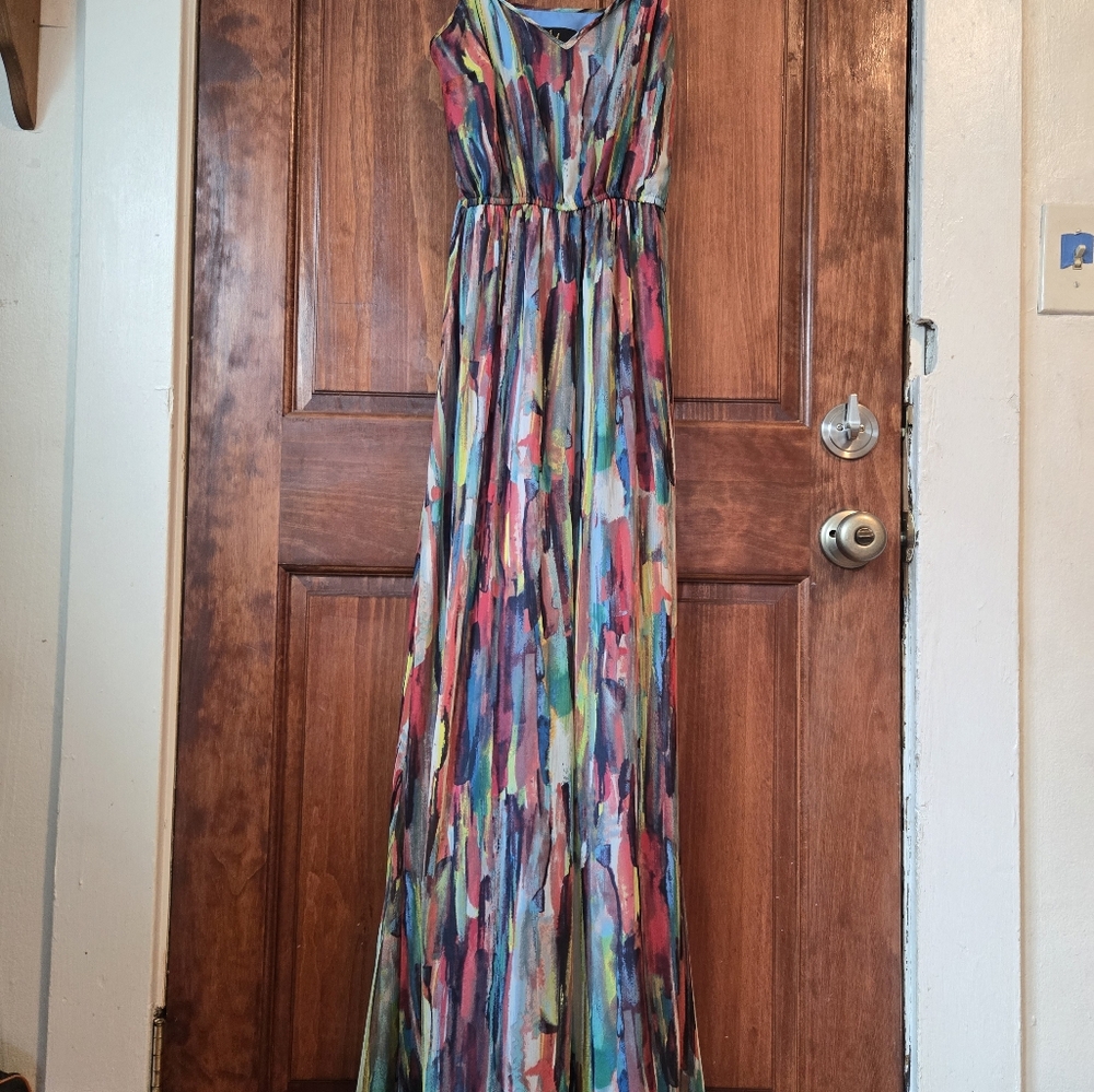 Jack watercolor maxi dress, size 4